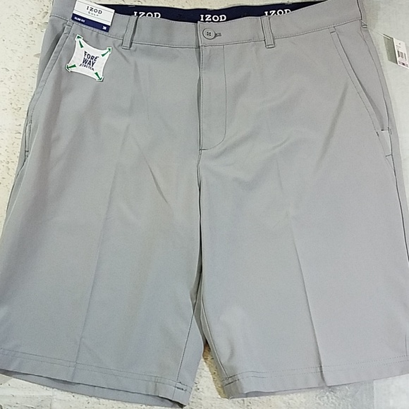 Short IZOD Swingflex 9.5" Homme - Bleu Marine, Taille 32, Coupe Classique, UPF 50, Séchage Rapide - NEUF